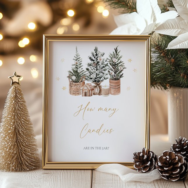 Winter Rustic Julgranar hur många kanarier Poster (Skapare uppladdad)