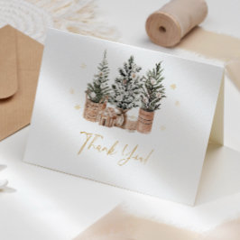 Winter Rustic Julgranar Tack Kort