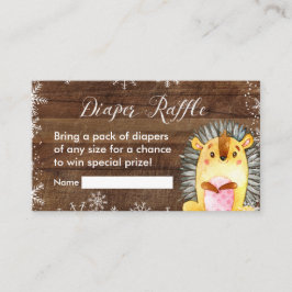 Winter Rustic Woodland - Daper Raffle Card Tilläggskort