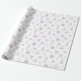 Winter Sak Wrapping Papper - Snö + Damm Presentpapper