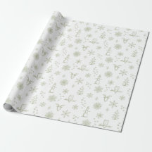 Winter Sak Wrapping Papper - Snö + Tea