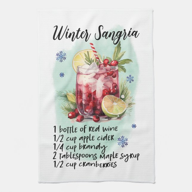 Winter Sangria Recipe Cooking Essential Kökshandduk (Vertikal)