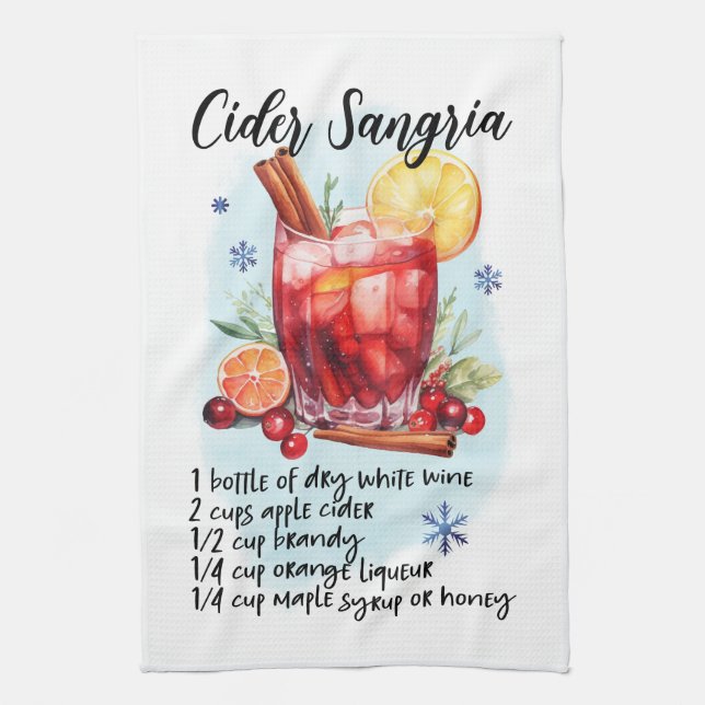 Winter Sangria Recipe Helgdag Kökshandduk (Vertikal)