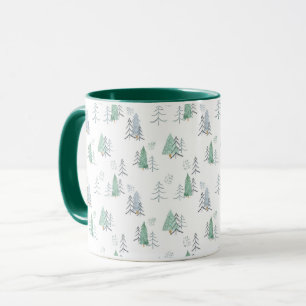 Winter Scandinavian Träd Hand-Paediatric Mönster Mugg