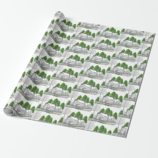 Winter Scape 2 Wrapping Papper Presentpapper