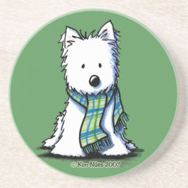 Winter Scarf Westie Underlägg