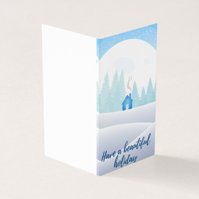 Winter Scene 25 Pack-Helgdagskort Kort (Utsida)