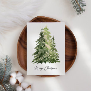 Winter Scene Business Julgran Helgdag Card