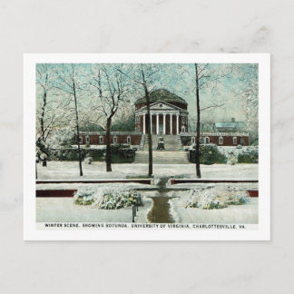 Winter Scene, Charlottesville VA, Vintage Vykort
