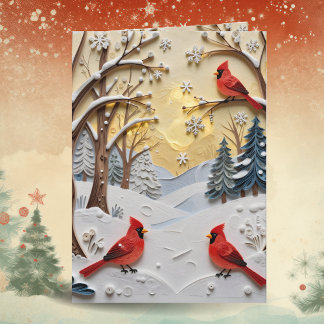 Winter Scene | Enchanted Forest & Cardinals Kort