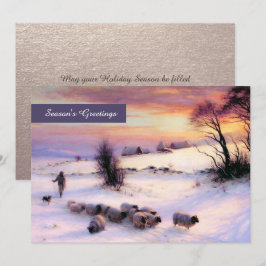 Winter Scene Fine Art Anpassningsbar - Platt julko Julkort