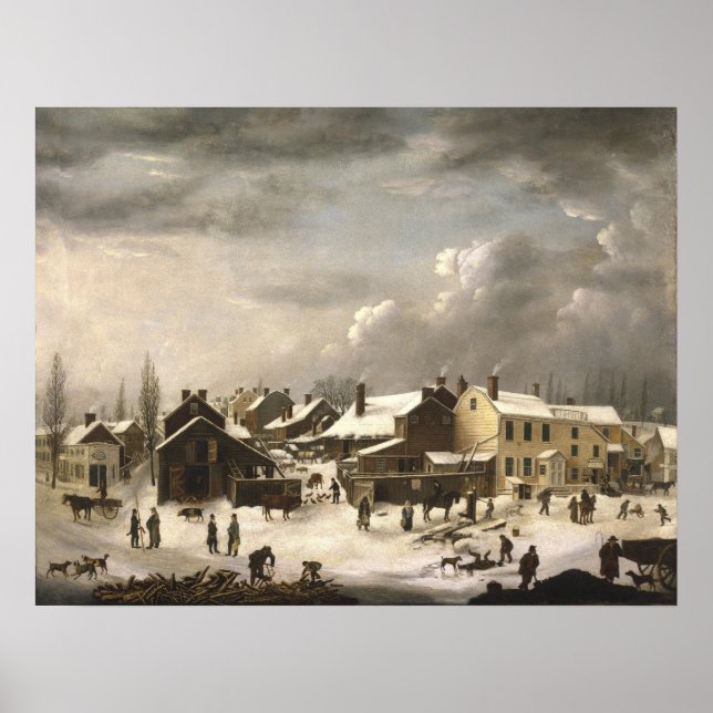 Winter Scene i Brooklyn Poster (Framsidan)