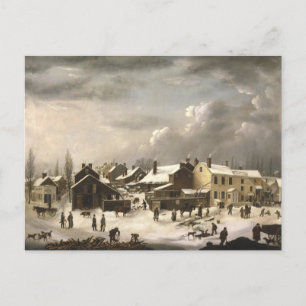 Winter Scene i Brooklyn Vykort