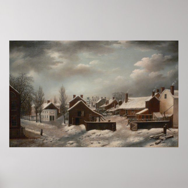 Winter Scene in Brooklyn - Francis Guy Poster (Framsidan)