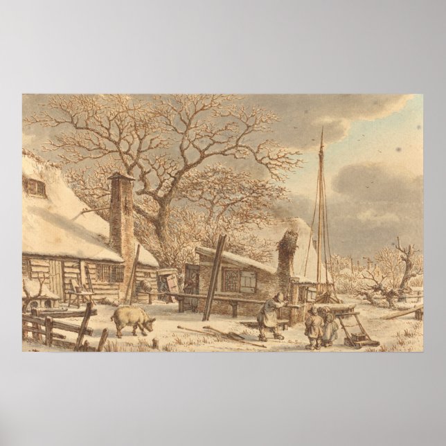 Winter Scene - Jacob Cats Fine Art Poster (Framsidan)