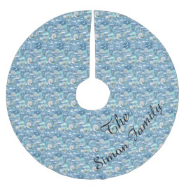 Winter Scene Julgran Skirt Julgransmatta Borstad Polyester