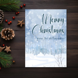 Winter Scene Luke 2:11 Savior är född jul Kort