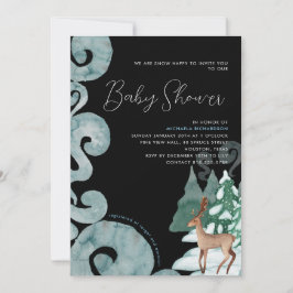 WINTER SCENE MODERN BABY SHOWER BABY SPRINKLE | INBJUDNINGAR