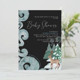 WINTER SCENE MODERN BABY SHOWER BABY SPRINKLE | INBJUDNINGAR
