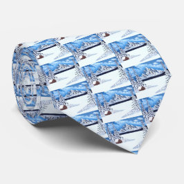 Winter  Scene Neck Tie Slips