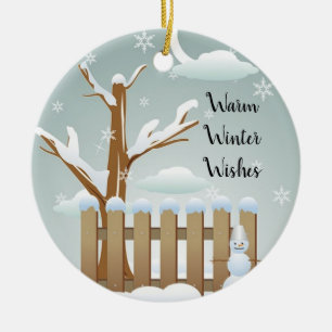 Winter Scene-ornament Julgransprydnad Keramik