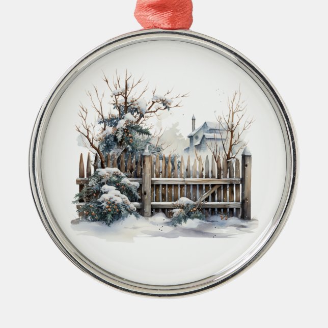 Winter Scene-ornament Julgransprydnad Metall (Framsidan)