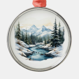 Winter Scene-ornament Julgransprydnad Metall