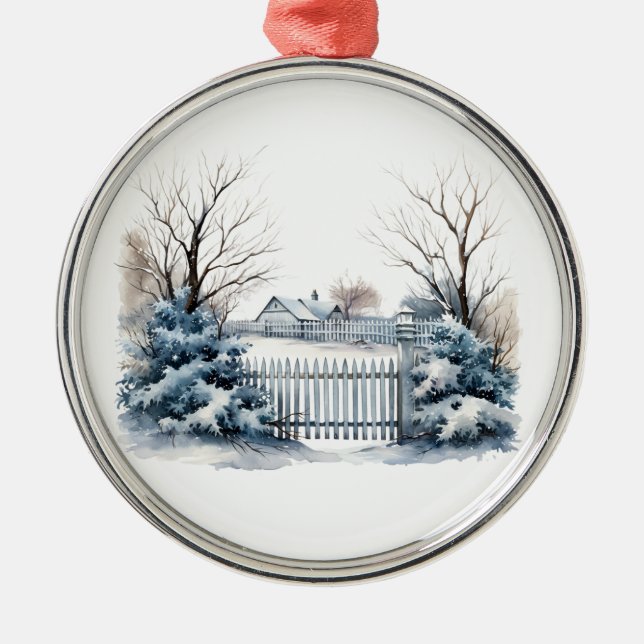 Winter Scene-ornament Julgransprydnad Metall (Framsidan)