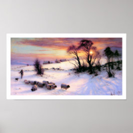 Winter Scene Painting av Joseph Farquharson Poster