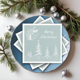 Winter Scene Snowy Forest Christmas  Pappersservett