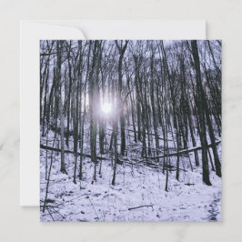 Winter Scene Sunrise and Snow Anteckningskort