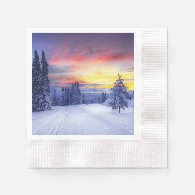 Winter scenery  pappersservett (Framsidan)