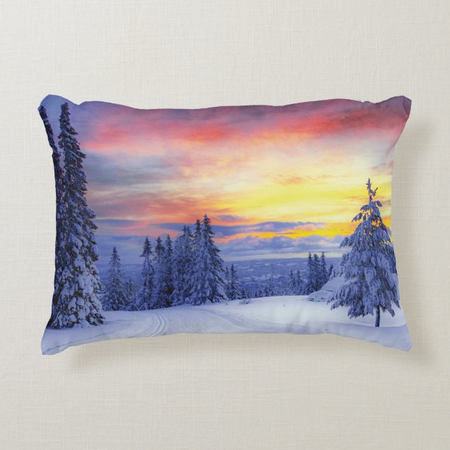 Winter scenery  prydnadskudde (Framsidan)