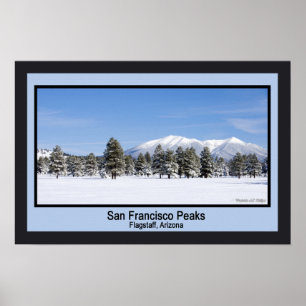 Winter Scenery San Francisco Peaks i Snö Poster