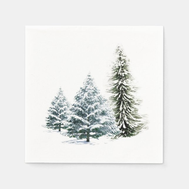 WINTER SCENERY STANDARD COCKTAIL Napkins Pappersservett (Framsidan)
