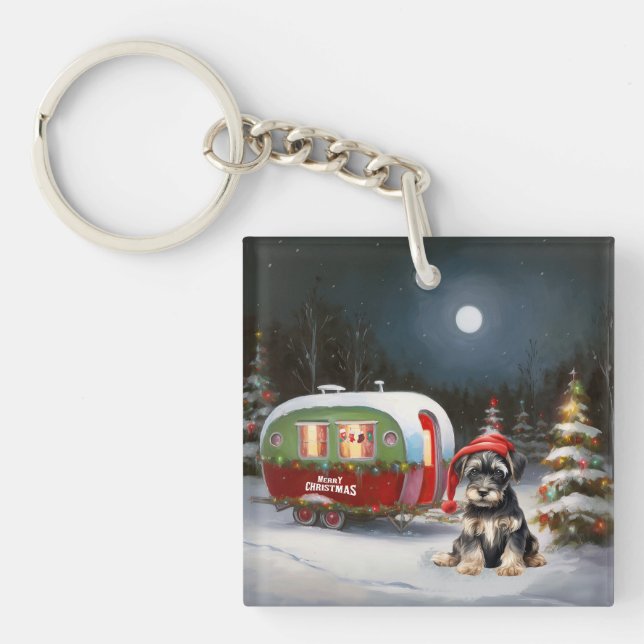 Winter Schnauzer Caravan jul Äventyr (Framsidan)