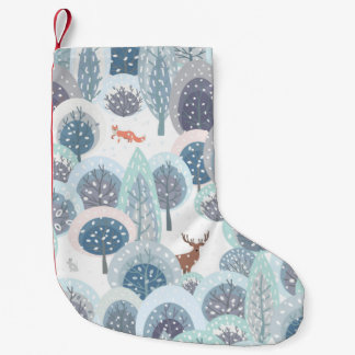 Winter seamless pattern with abstract flat handdra liten julstrumpa