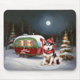 Winter Siberian husky Caravan jul Äventyr Musmatta