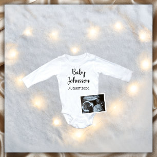 Winter Simple Sonogram Ultrasound Photo Gravid Meddelande