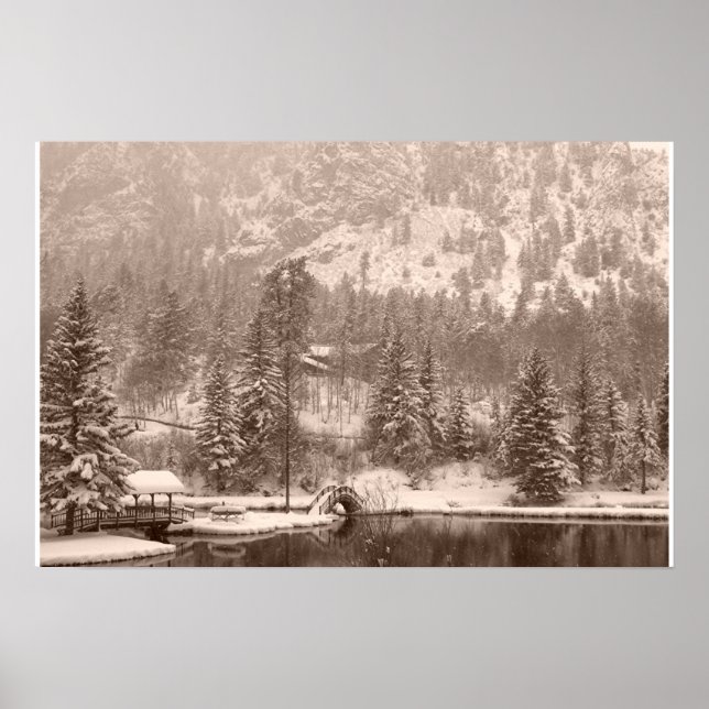 Winter sjö poster (Framsidan)