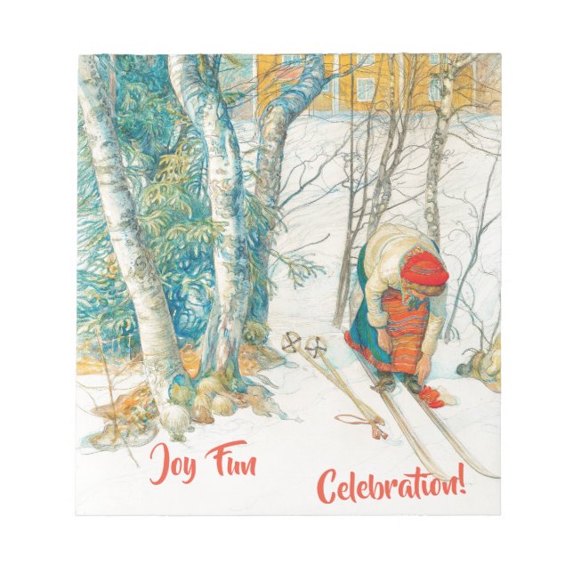 Winter Ski av Carl Larsson Anteckningsblock (Framsida)
