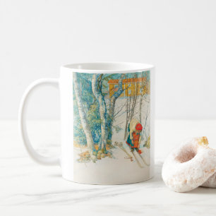 Winter Ski av Carl Larsson Kaffemugg
