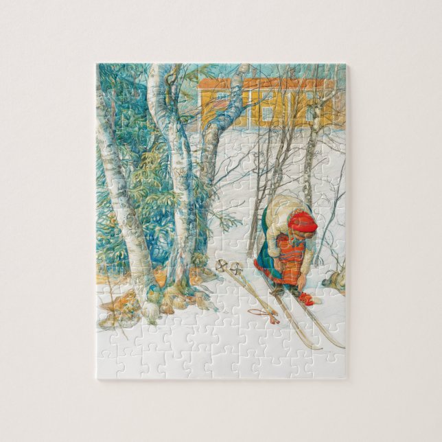 Winter Ski av Carl Larsson Pussel (Vertikal)