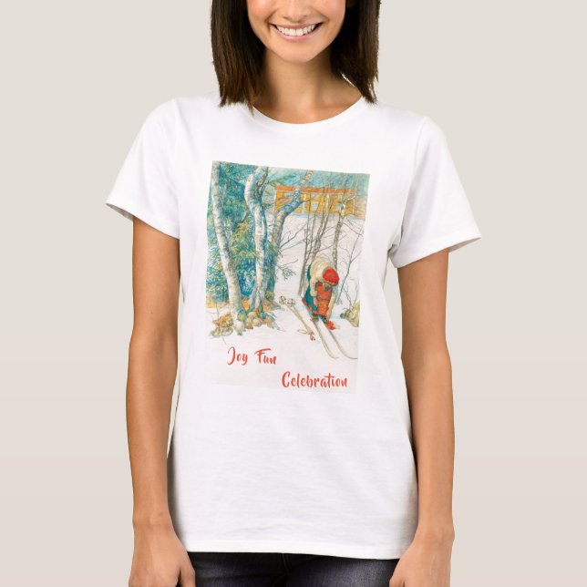 Winter Ski av Carl Larsson T Shirt (Framsida)