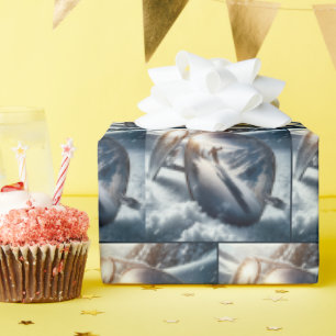 Winter Skier i solglasreflektion Presentpapper