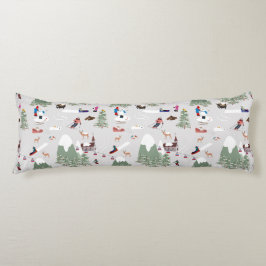 Winter Skiing Mountain Ski Slopes liggande Kroppskudde