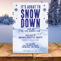 Winter Skiing Snö Snowflake Bachelorette Party