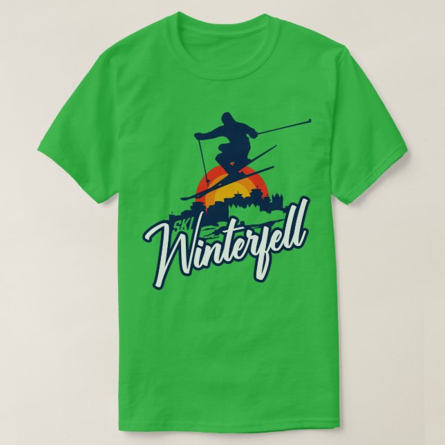 Winter Skiing T Shirt (Design framsida)