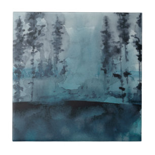 Winter Skogen Kakelplatta