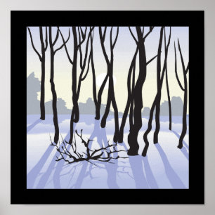 Winter Skogen Poster